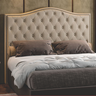 Cabeceira Estofada Cama Box Queen 1,60 Viana para Quarto em Linho Bege - Larbelle - 2