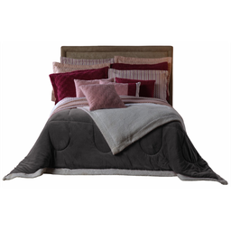 Cobredom Queen Dupla Face Sherpa:preto - 2