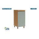 Ver imagem 3 de Balcão de Cozinha Modulado Rainha 1 Porta C/tampo 40cm Branca/nature - Nesher