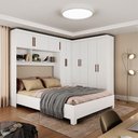 Ver imagem 1 de Guarda Roupa Casal Modulado 5 Portas com Cama Hercules 4 Portas e 4 Gavetas Branco