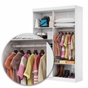 Ver mais imagens de Guarda Roupa Casal Modulado 5 Portas com Cama Hercules 4 Portas e 4 Gavetas Branco