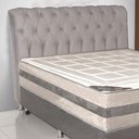 Ver imagem 2 de Cabeceira para Cama Box Casal Bom Pastor Sofistic Estofada Veludo Luxo Creme