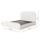 Ver imagem 2 de Cama Casal Estofada Alto Padrão Quarto Aconchegante Luxuosa:linho Off White
