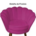 Ver imagem 3 de Poltrona Decorativa Pétala Pés Palito Veludo Pink