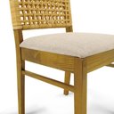 Ver imagem 6 de Cadeira Estofada em Madeira e Fibra Asti - kit 2 cadeiras - Oregon Tecido Linho Claro 06