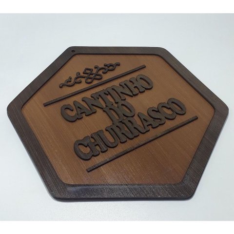 Quadro Cantinho Churrasco Parede Decoração Moderna Madeira Mdf - 1 Unidade