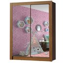 Ver imagem 2 de Guarda-Roupa Infantil Madesa Enzo 2 Portas de Correr de Espelho Rustic Cor:Rustic