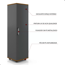 Ver imagem 5 de Multiuso Sapateira Lavanderia Armario Cozinha Stellinha Sofi Cinza - Freijó