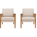 Ver imagem 2 de Kit 2 Poltronas Lumi Corda Náutica Madeira Maciça Moderna:bege