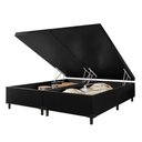 Ver imagem 4 de Cama Box Com Baú Queen 1,58M Preto Marrom