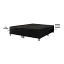 Ver imagem 6 de Cama Box Com Baú Queen 1,58M Preto Marrom