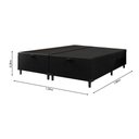 Ver imagem 2 de Cama Box Com Baú Queen 1,58M Preto Marrom