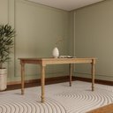 Ver imagem 1 de Mesa de Jantar Retangular 160cm para 6 Lugares 100% Madeira Maciça Rubi Marrom/Freijó