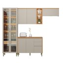 Ver imagem 2 de Titulo: Cozinha Completa Allure 7 Portas 4 Gavetas 100 Mdf com Vidro Linea Brasil