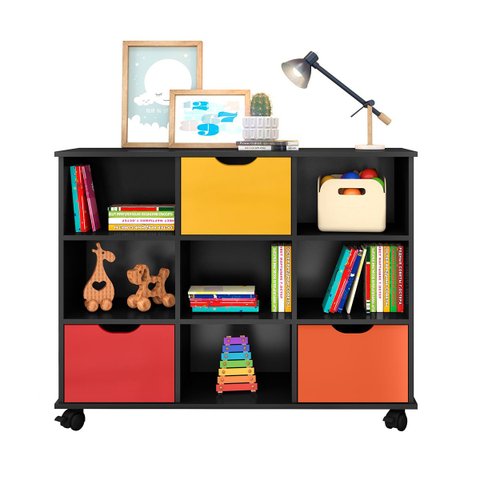 Nicho Organizador c/ 3 Gavetas com Rodízio Roterdã Q01 - ADJ Decor NICHO ORGANIZADOR NICHO DECORATIV
