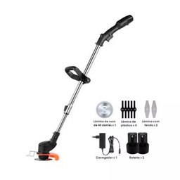 Aparador Grama Mato Roçadeira 12v Baterias Recarregáveis Cor - 4