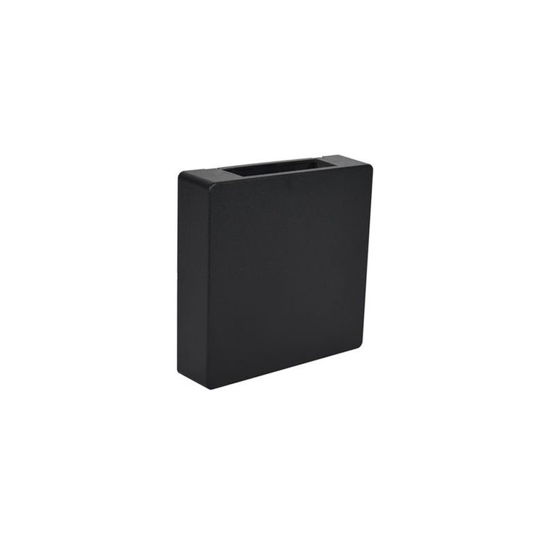 Arandela Blumenau Clean Led Quadrada 3W Bivolt 3000K Preta