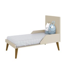 Jogo de Quarto Infantil Theo Retrô Cômoda 1 Porta e Berço Areia Fosco com Pés Amadeirado - - 6