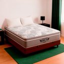 Ver imagem 1 de Cama Box Viúvo e Colchão Ibiza Molas V-store 128x188x22 Marrom