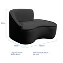 Ver imagem 5 de Kit Divã Recamier Orgânico Marrocos 160cm Lado Direito e 2 Poltronas Amore Linho Preto