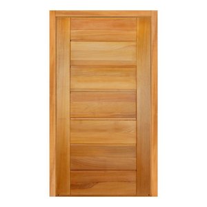 Porta Pivotante Madeira Maciça 3b Montada 110x215cm Completa