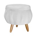 Ver imagem 6 de Kit Pétala - Poltrona, Namoradeira e Puff Suede - Ds Estofados Branco