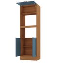Ver imagem 7 de Paneleiro Torre Quente para Forno Planejado 70cm Soho CabeCasa MadeiraOriginals Freijó/Azul