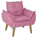 Ver imagem 2 de Kit 02 Poltrona Opala Suede Rosê