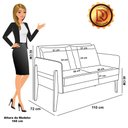 Ver imagem 3 de Kit 1 Sofá Namoradeira e 1 Poltrona Lana Suede Bege Base de Madeira - D'rossi