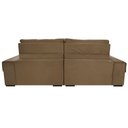 Ver imagem 6 de Sofá Retrátil e Reclinável 2.50m Cama inBox Tókio com Molas e Bordado 3D Velusoft Castor