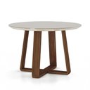 Ver imagem 5 de Mesa Benedicta Natural Off White com 4 Cadeiras Verona Linho Cinza 115x89