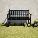 Ver imagem 5 de Banco de Jardim 2 Lugares com Encosto Madeira Maciça Preto