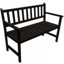 Ver imagem 3 de Banco de Jardim 2 Lugares com Encosto Madeira Maciça Preto