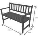 Ver imagem 4 de Banco de Jardim 2 Lugares com Encosto Madeira Maciça Preto