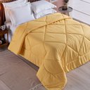 Ver imagem 1 de Edredom Queen Unique Dupla Face Micropercal 200 Fios Toque de Algodão 1 Peça - Amarelo