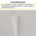 Ver mais imagens de Guarda-Roupa Casal com 6 Portas e 4 Gavetas 239cm Multimóveis CR35501 Neve