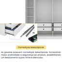 Ver imagem 3 de Guarda-Roupa Casal com 6 Portas e 4 Gavetas 239cm Multimóveis CR35501 Neve