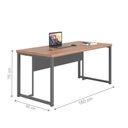 Ver imagem 2 de Conjunto de Escrivaninha e Gaveteiro Líbia 3 Gavetas MDP 180cm Noce Preto Casah
