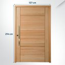 Ver imagem 2 de Kit Porta Pivotante Maciça de Eucalipto 214x127x14cm PM58 Quartier Cruzeiro Portas