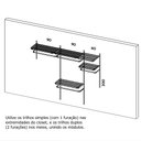 Ver imagem 2 de Roupeiro aramado quarto pequeno closet feminino solteiro 2,50 BR