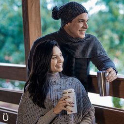 Copo Térmico Glück 500ml Aço Inox Copo Para Café Cerveja Com Tampa Hermética Off White - 7