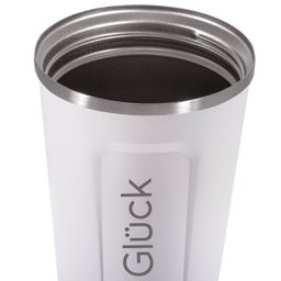Copo Térmico Glück 500ml Aço Inox Copo Para Café Cerveja Com Tampa Hermética Off White - 6