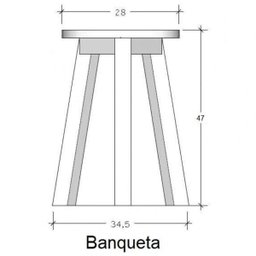 Banqueta em Madeira Maciça  - 2
