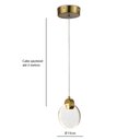 Ver imagem 5 de Lustre Pendente Led 5w 3000k Bronze Icy 15cm Moderno Bivolt