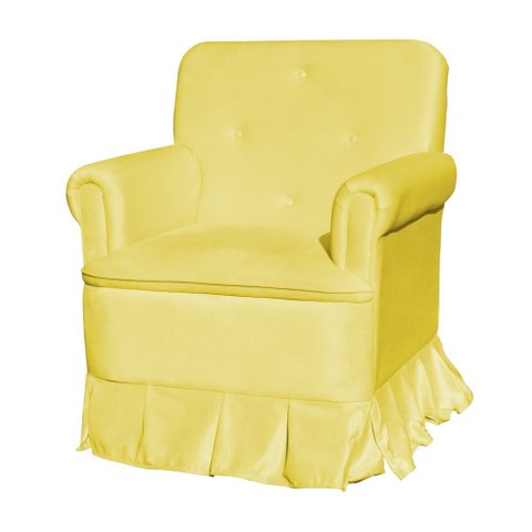 Poltrona Para Quarto Amamentação Com Balanço Suede Estopar Laura Suede Amarelo
