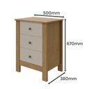 Ver imagem 4 de Kit 2 Mesas de Cabeceira Maggiore Amêndoa/Off White - Móveis Lopas