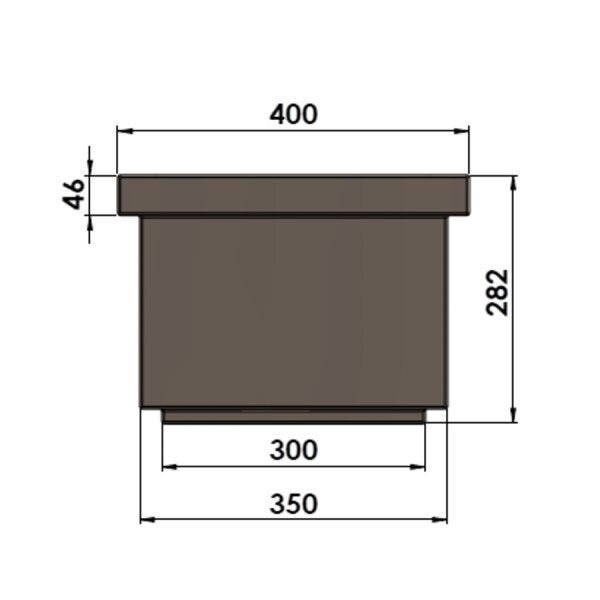 Vaso Quadrado Grande de Plástico 40cm - 2