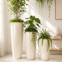 Ver imagem 2 de Vaso de Fibra de Vidro Estilo Vietnamita Florida g 95cm Off White