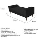 Ver imagem 5 de Recamier Baú Félix Solteiro 160 Cm Corano - Adj Decor - Preto