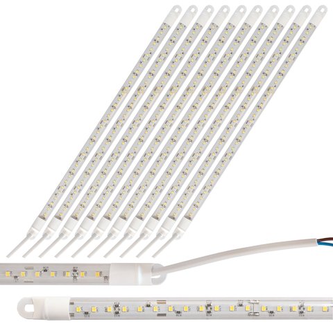 Kit 10 Peças Lâmpada Led Geladeira Freezer 12v 7w 370mm:12v/branco-quente